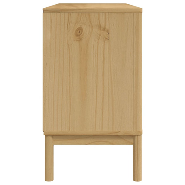 Sideboard FLORO, Kiefer massiv, Wachsbraun, 114 cm