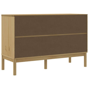 Sideboard FLORO, Kiefer massiv, Wachsbraun, 114 cm