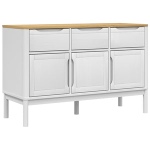 Sideboard FLORO Weiß Kiefer Massivholz 114 cm