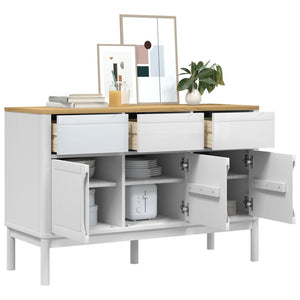 Sideboard FLORO Weiß Kiefer Massivholz 114 cm
