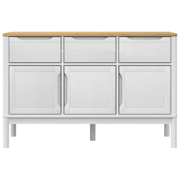 Sideboard FLORO Weiß Kiefer Massivholz 114 cm