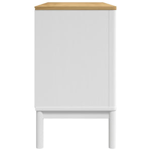 Sideboard FLORO Weiß Kiefer Massivholz 114 cm