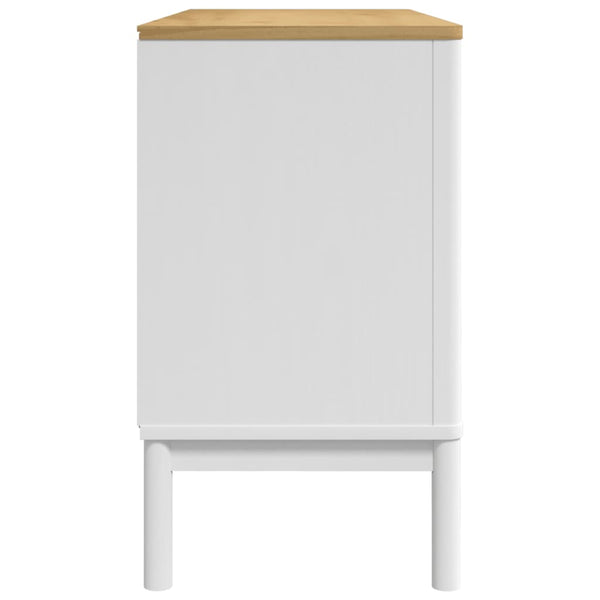 Sideboard FLORO Weiß Kiefer Massivholz 114 cm