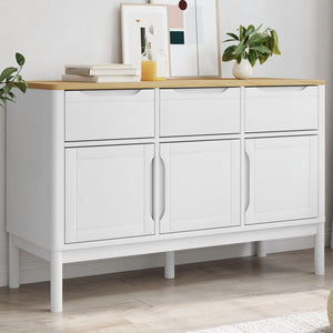 Sideboard FLORO Weiß Kiefer Massivholz 114 cm