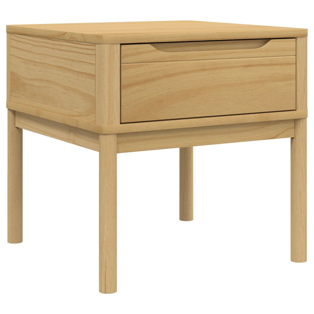 Beistelltisch Kiefer Massivholz 55x55 cm Braun