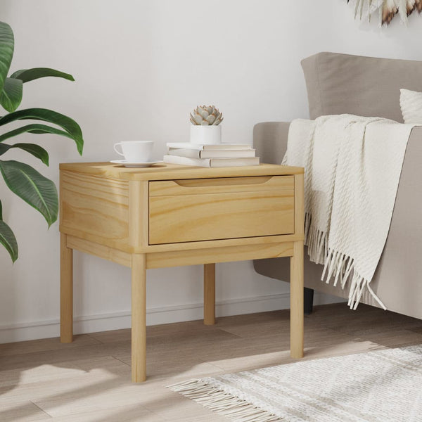 Beistelltisch Kiefer Massivholz 55x55 cm Braun