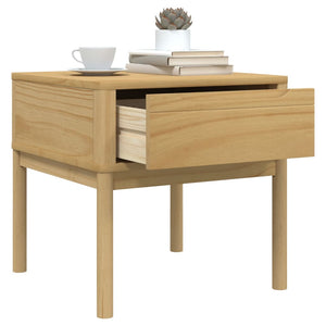 Beistelltisch Kiefer Massivholz 55x55 cm Braun