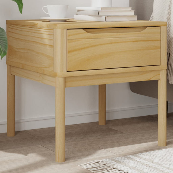 Beistelltisch Kiefer Massivholz 55x55 cm Braun