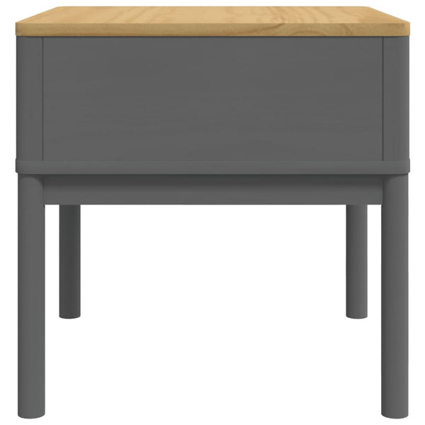 FLORO Lampentisch Grau Kiefer Massivholz 55x55 cm