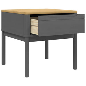 FLORO Lampentisch Grau Kiefer Massivholz 55x55 cm