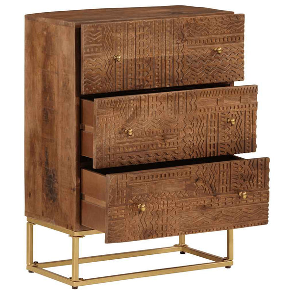 Kommode Mango Massivholz & Eisen 55x76 cm
