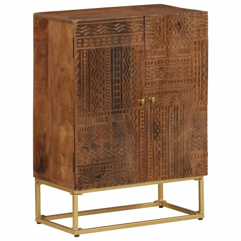 vidaXL Sideboard 55x30x76 cm Solid Mango Wood and Iron