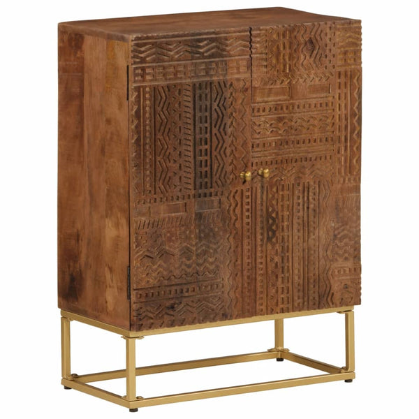 Mango Massivholz Sideboard mit Eisenbeinen 55cm