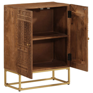 Mango Massivholz Sideboard mit Eisenbeinen 55cm