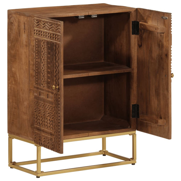 Mango Massivholz Sideboard mit Eisenbeinen 55cm