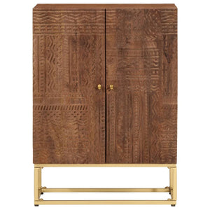 Mango Massivholz Sideboard mit Eisenbeinen 55cm