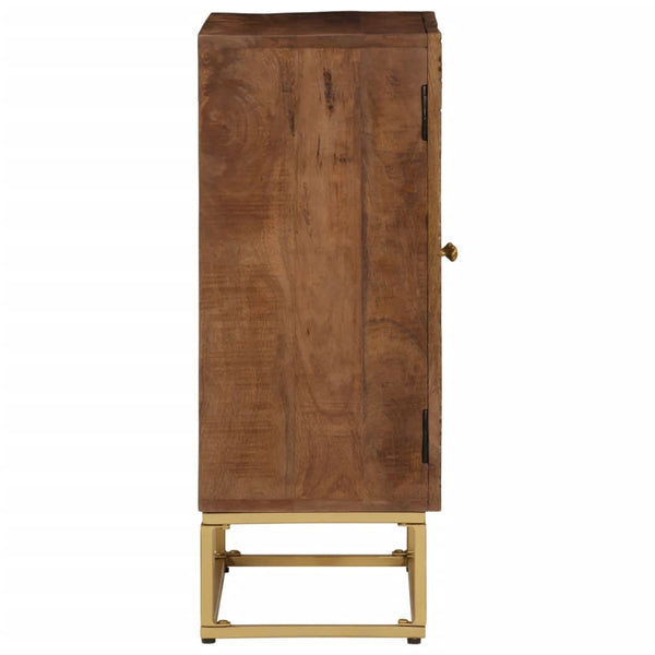 Mango Massivholz Sideboard mit Eisenbeinen 55cm