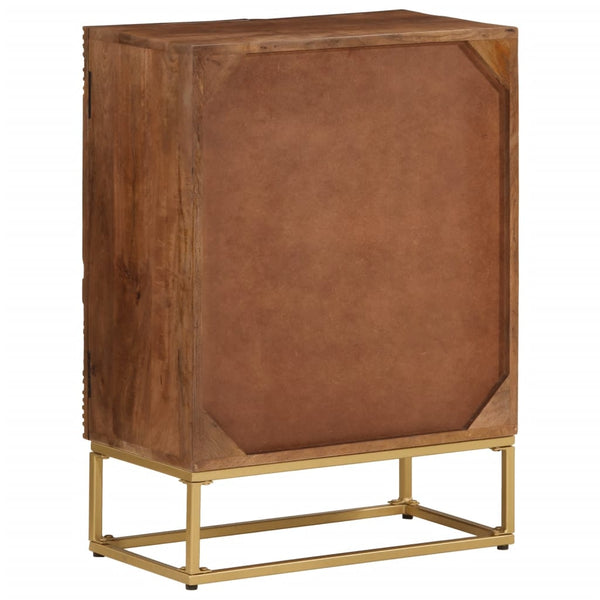 Mango Massivholz Sideboard mit Eisenbeinen 55cm