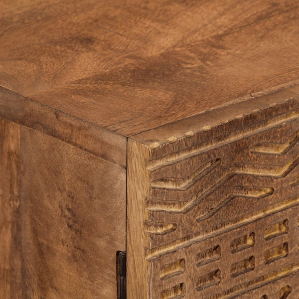Mango Massivholz Sideboard mit Eisenbeinen 55cm