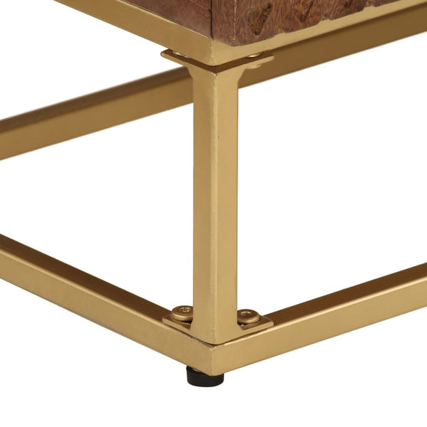 Mango Massivholz Sideboard mit Eisenbeinen 55cm