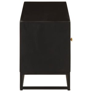Schwarzer TV-Schrank Mango Massivholz 110cm