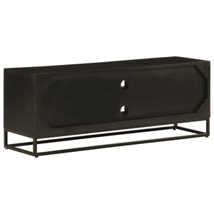 Schwarzer TV-Schrank Mango Massivholz 110cm