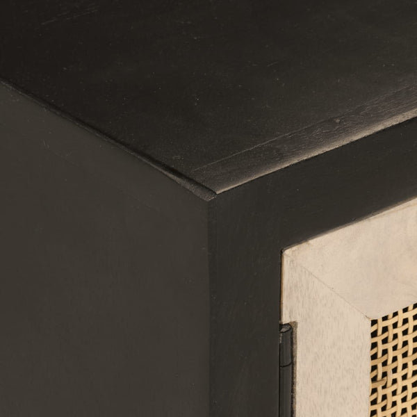 Schwarzer TV-Schrank Mango Massivholz 110cm