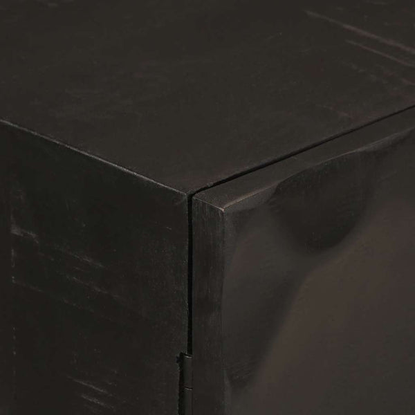 Schwarzes Sideboard 55x30x76 cm Mango Massivholz