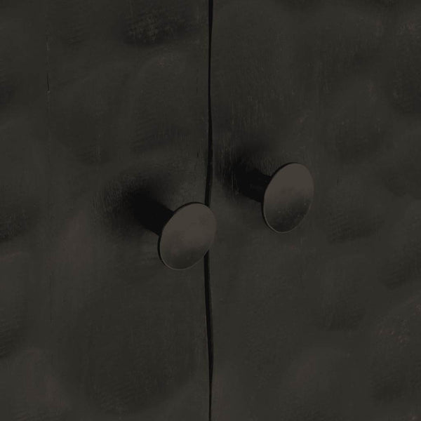 Schwarzes Sideboard 55x30x76 cm Mango Massivholz