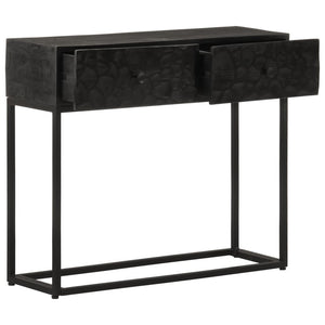 Schwarzer Konsolentisch 90 cm Mango Massivholz