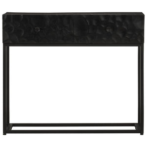 Schwarzer Konsolentisch 90 cm Mango Massivholz