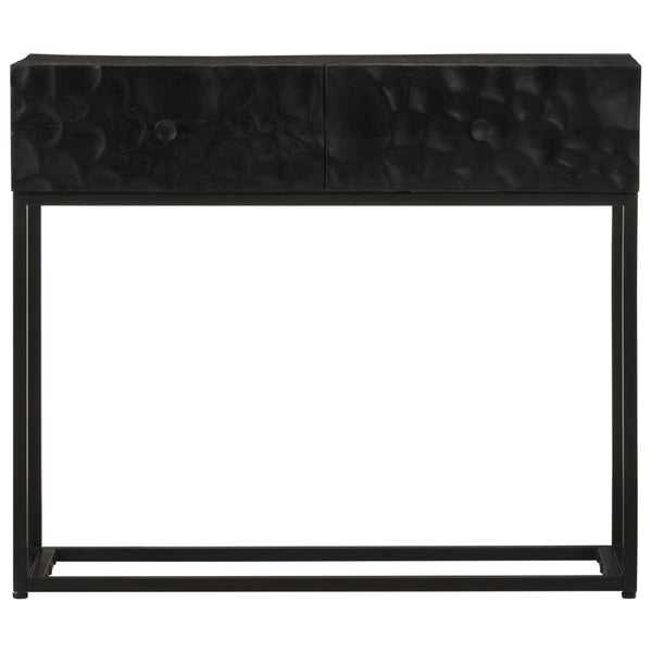 Schwarzer Konsolentisch 90 cm Mango Massivholz