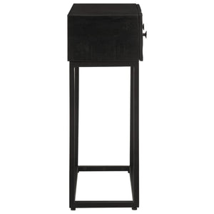 Schwarzer Konsolentisch 90 cm Mango Massivholz