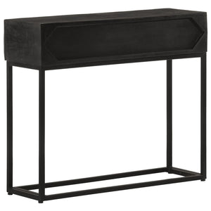 Schwarzer Konsolentisch 90 cm Mango Massivholz