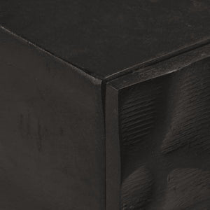Schwarzer Konsolentisch 90 cm Mango Massivholz