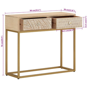 Konsolentisch Mango Massivholz & Eisen 90cm