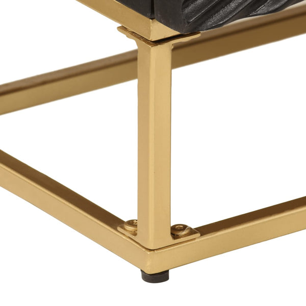 Schwarze Mango Massivholz Kommode 55x76cm