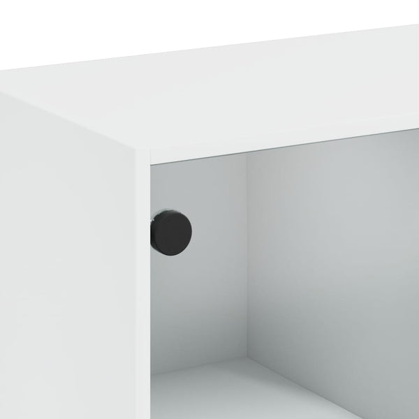 Bücherregal Weiß mit Türen 136x109 cm