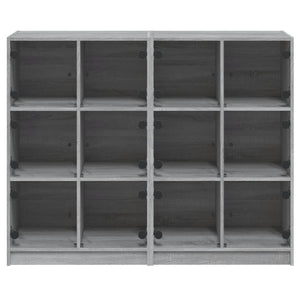 Bücherregal Grau Sonoma mit Türen