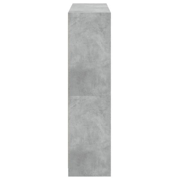 vidaXL Bibliothèque avec portes gris béton 136x37x142 cm bois d'ingénierie