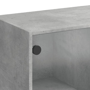 vidaXL Bibliothèque avec portes gris béton 136x37x142 cm bois d'ingénierie