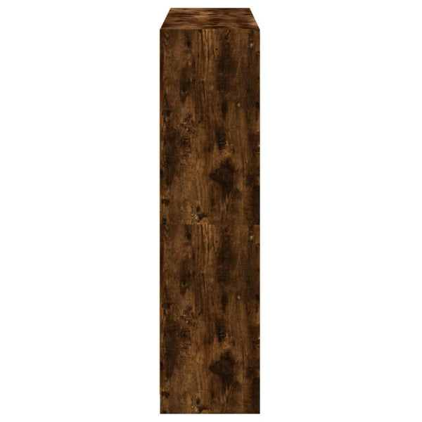 vidaXL Bibliothèque avec portes Chêne fumé 136x37x142 cm Bois d'ingénierie