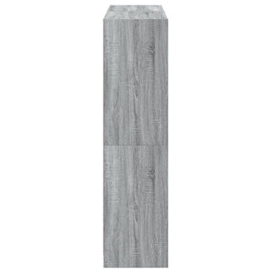 Bücherschrank Grau Sonoma mit Türen 136x142 cm