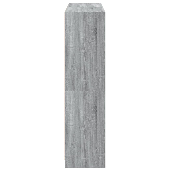 Bücherschrank Grau Sonoma mit Türen 136x142 cm