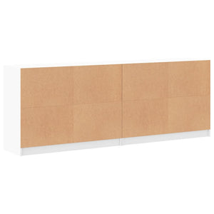 Weißer Bücherschrank mit Türen 204x75 cm