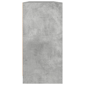 Bücherschrank Betongrau 204x75 cm