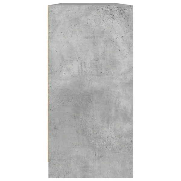 Bücherschrank Betongrau 204x75 cm