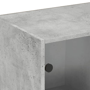 Bücherschrank Betongrau 204x75 cm