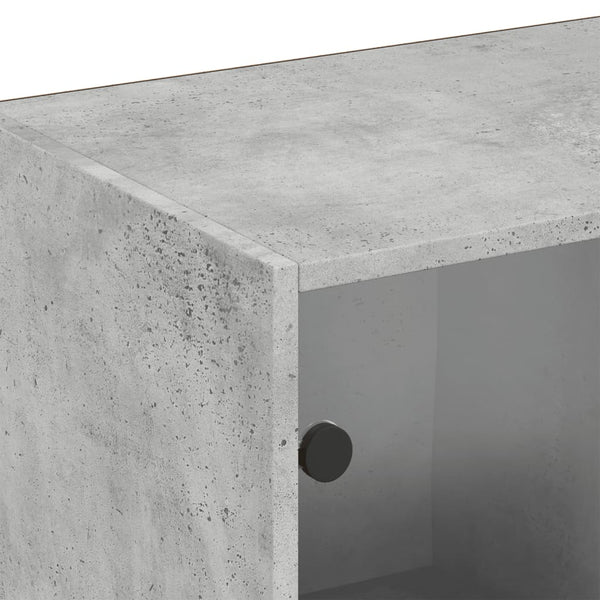 Bücherschrank Betongrau 204x75 cm