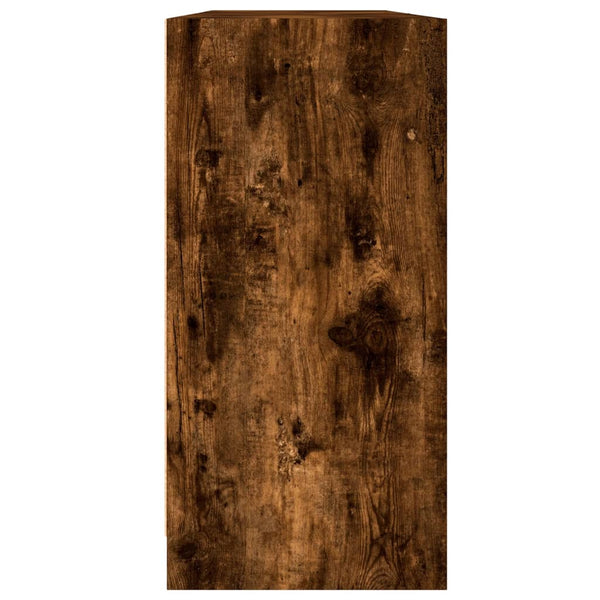 Bücherschrank Räuchereiche mit Türen 204 cm